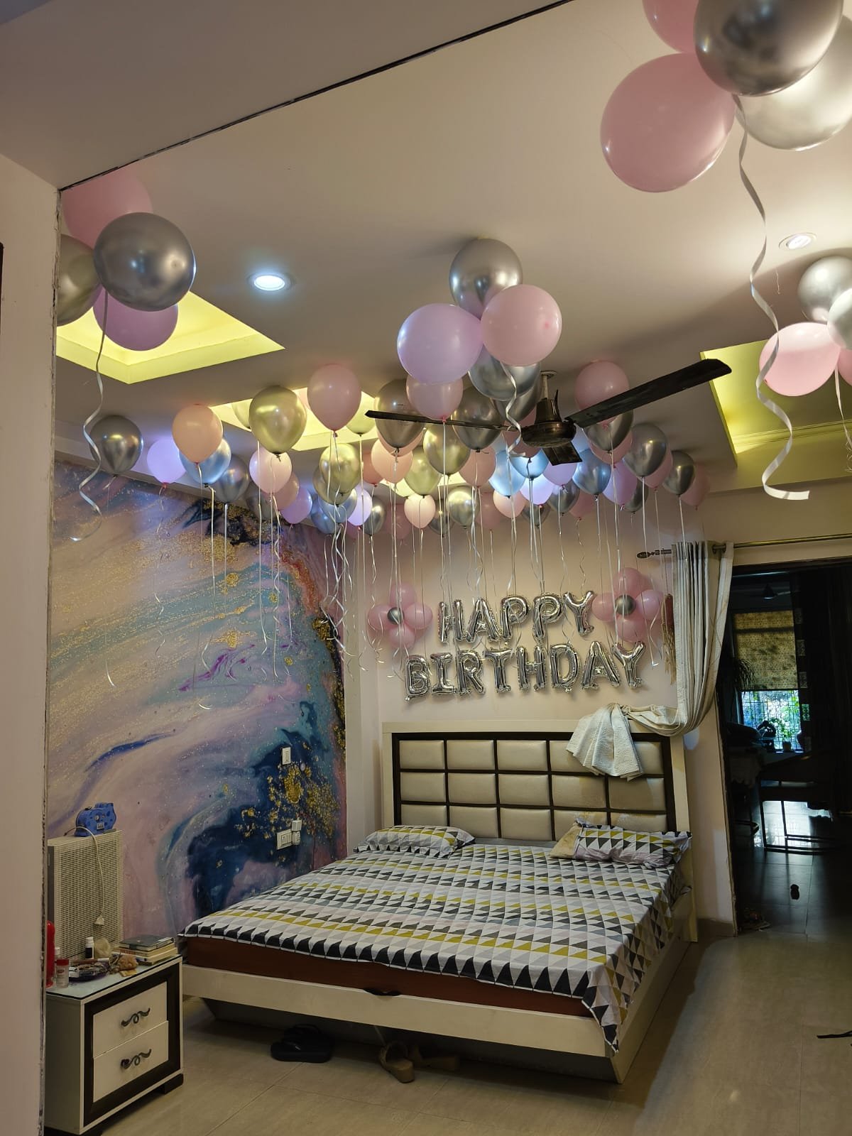 Essential Celebration Decor Pastel Elegance Wall Backdrop (Design #08) - Home & Special Celebrations in Gurugram