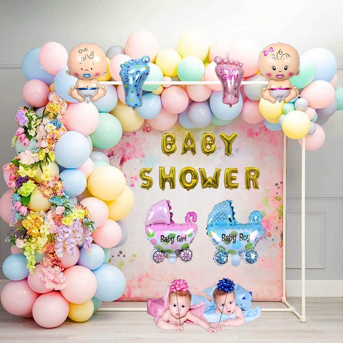 Mom-to-Be Baby Shower Boho Dream Floral & Balloon Mix (Design #03) - Baby & Family in Gurugram
