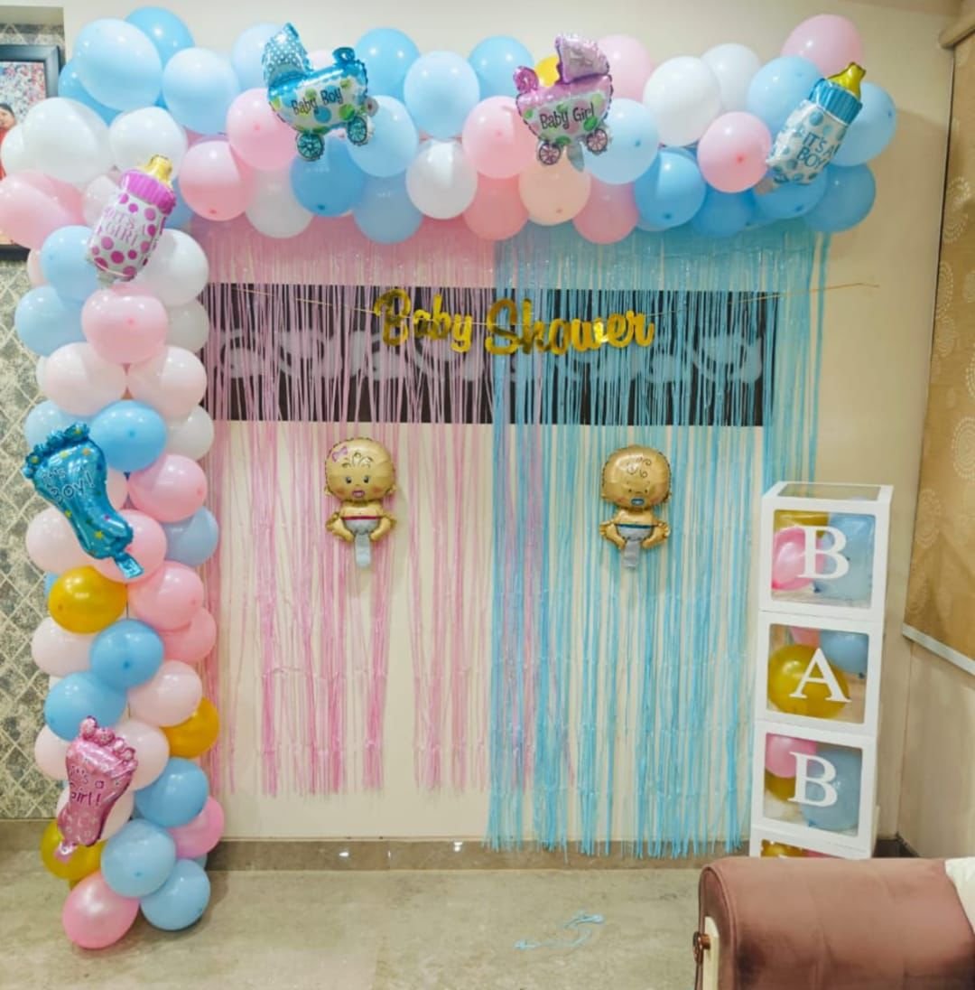 Mom-to-Be Baby Shower Floral Theme Balloon Ring / Hoop (Design #06) - Baby & Family in Gurugram