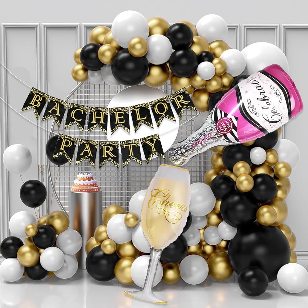 Glam Bride-to-Be Champagne Glow Balloon Garland (Design #03) - Wedding & Pre-Wedding in Gurugram