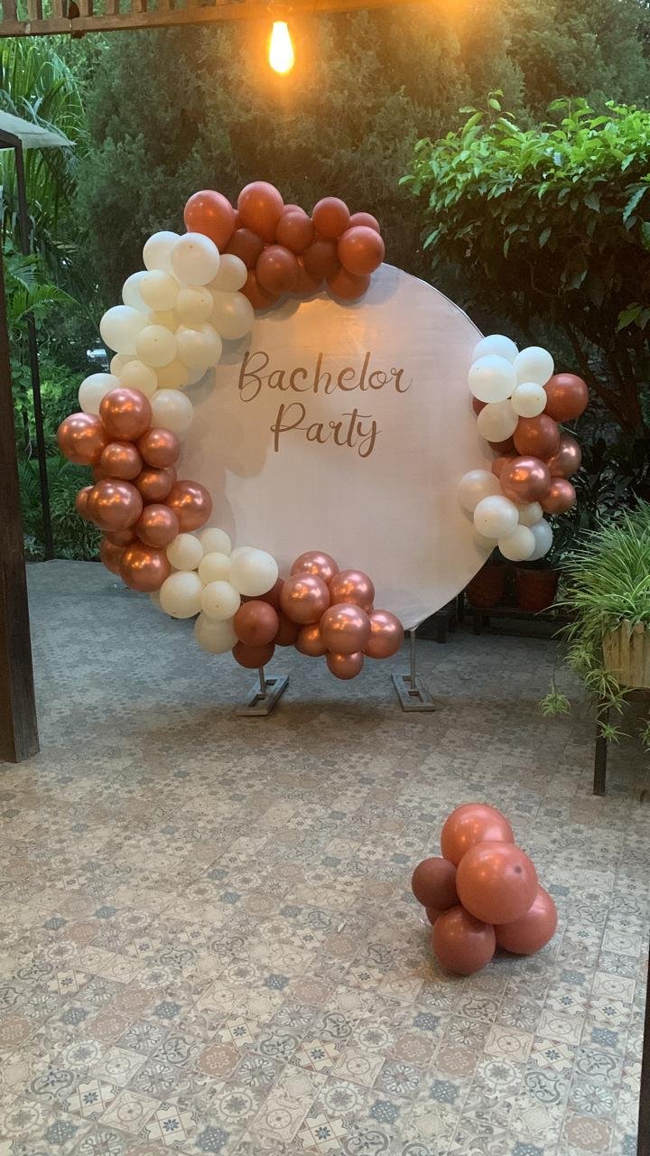 Glam Bride-to-Be Rose Gold Glam Balloon Backdrop (Design #09) - Wedding & Pre-Wedding in Gurugram