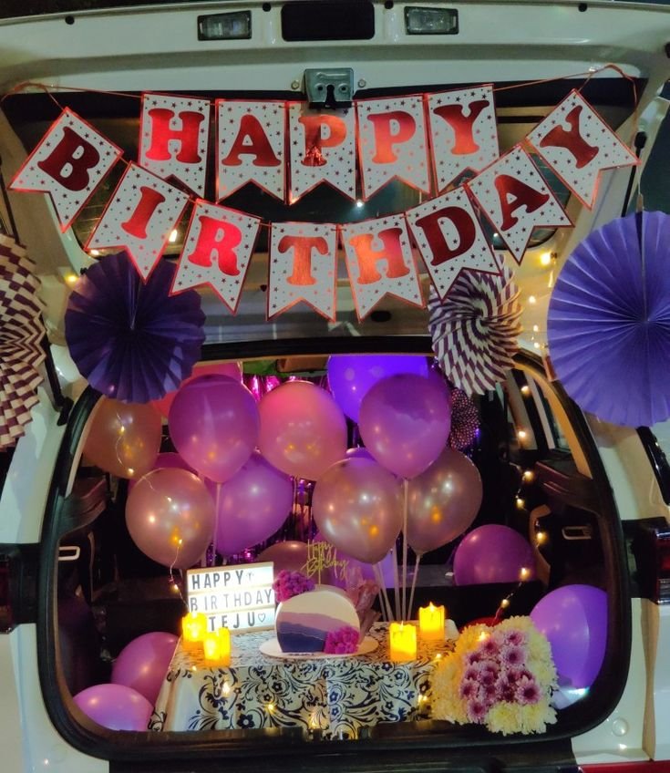 Surprise Car Boot & Wedding Car Festive Surprise Ribbon & Floral Drape (Design #03) - Home & Special Celebrations in Gurugram
