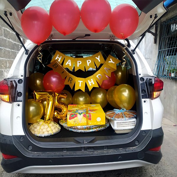 Surprise Car Boot & Wedding Car Floral & Ribbon Boot Surprise Setup (Design #05) - Home & Special Celebrations in Gurugram