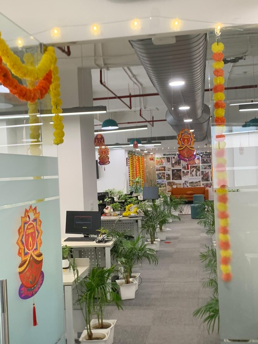 Festive Diwali & Deepavali Celebration Traditional Gold & Orange Balloon & Marigold Setup (Design #25) - Festivals in Gurugram