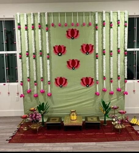 Grand Floral Backdrop Pastel Florals Stage Decoration (Design #16) - Home & Special Celebrations in Gurugram