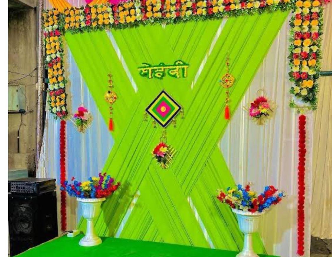 Vibrant Haldi & Mehendi Boho Floral Jhula / Swing Decor (Design #19) - Wedding & Pre-Wedding in Gurugram