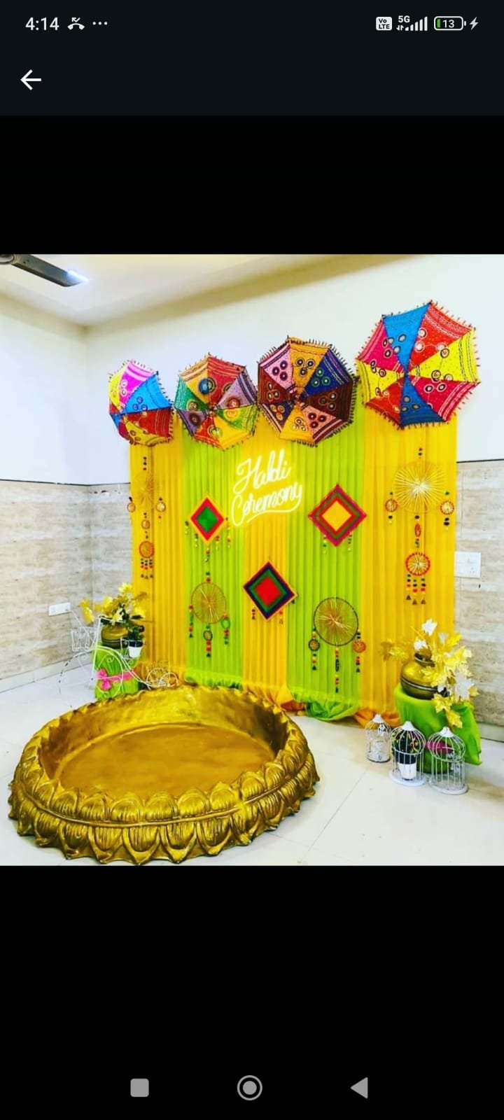 Vibrant Haldi & Mehendi Traditional Marigold Stage Decoration (Design #29) - Wedding & Pre-Wedding in Gurugram