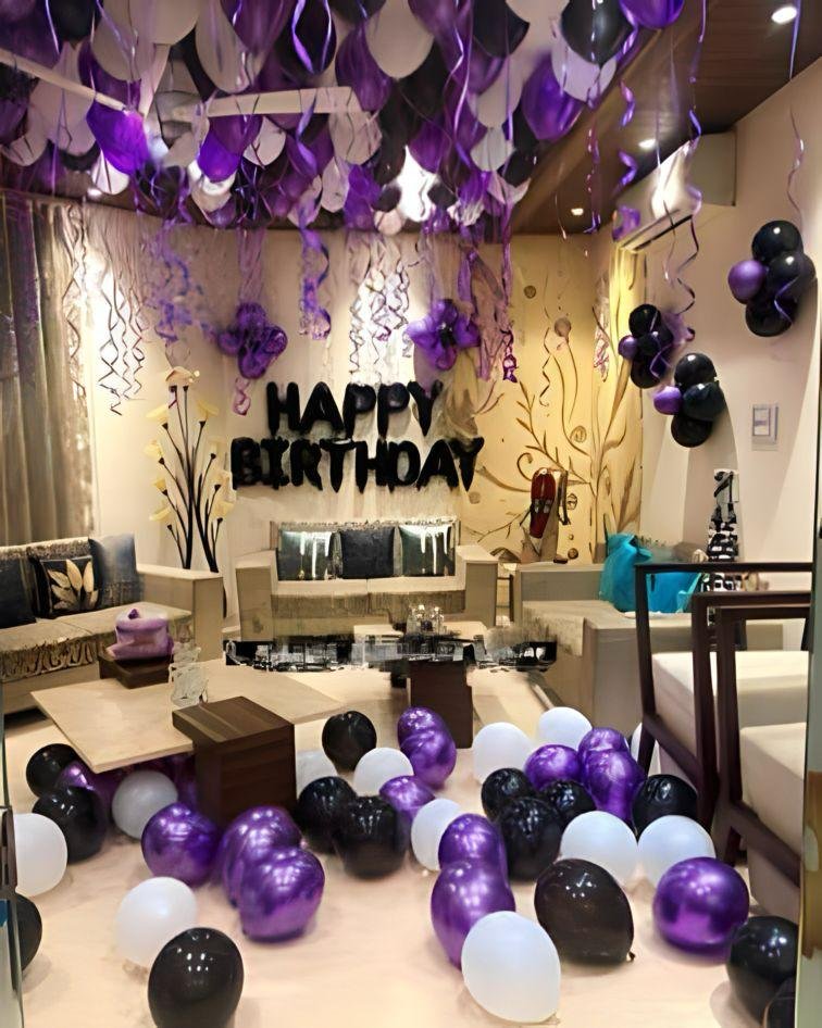 Royal Birthday Chrome Balloon Backdrop (Design #13) - Birthday Decorations in Gurugram