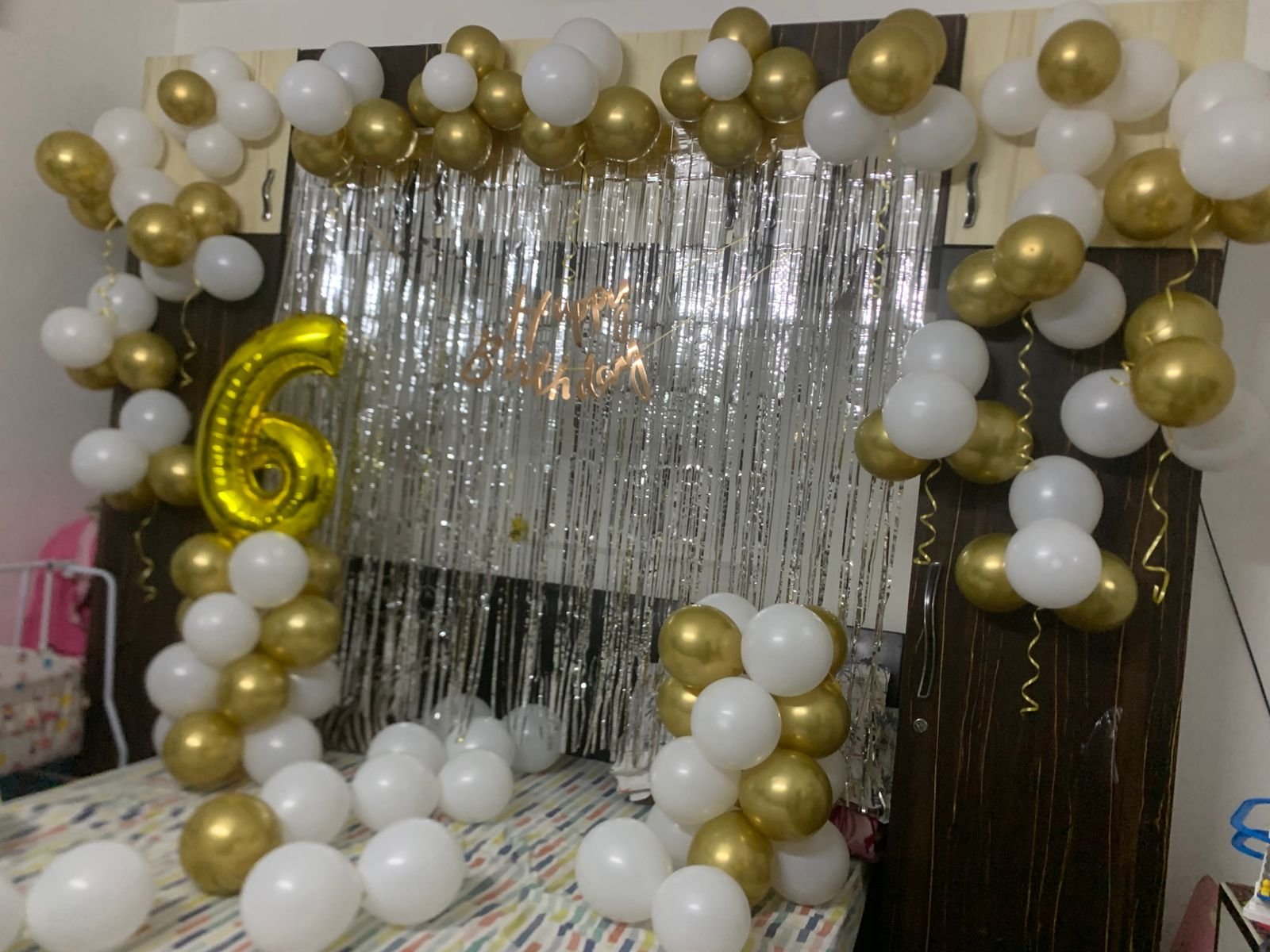 Royal Birthday Black & Gold Luxury Balloon Backdrop (Design #21) - Birthday Decorations in Gurugram
