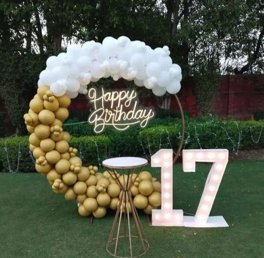 Royal Birthday Chrome Balloon Garland (Design #23) - Birthday Decorations in Gurugram