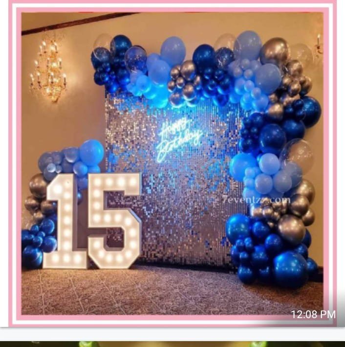 Royal Birthday Black & Gold Luxury Balloon Ring / Hoop (Design #26) - Birthday Decorations in Gurugram