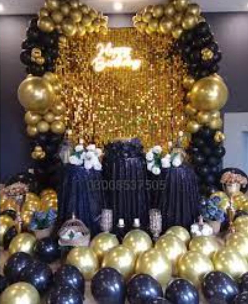 Royal Birthday Chrome Room Decoration (Design #28) - Birthday Decorations in Gurugram