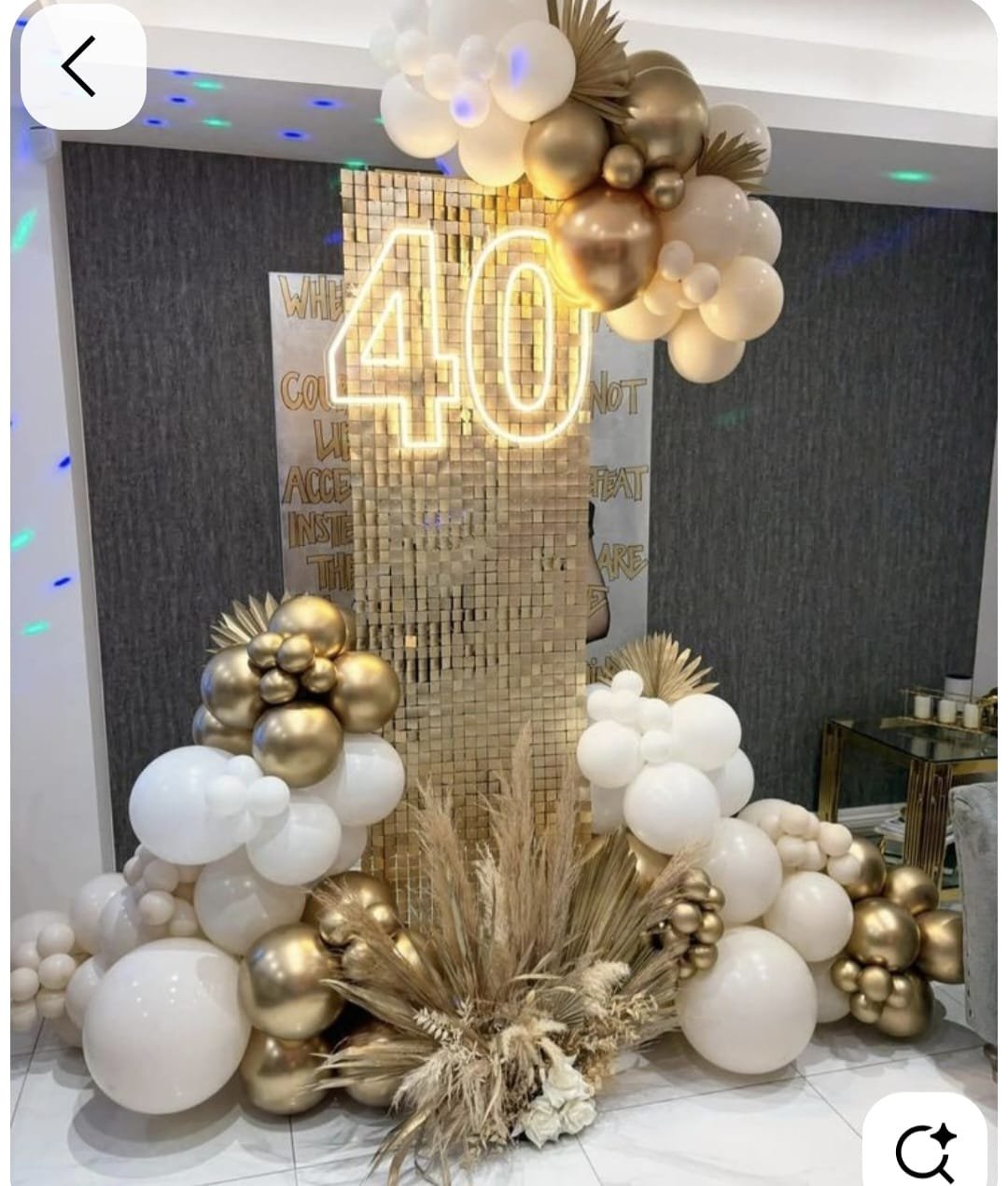 Royal Birthday Chrome Balloon Backdrop (Design #33) - Birthday Decorations in Gurugram