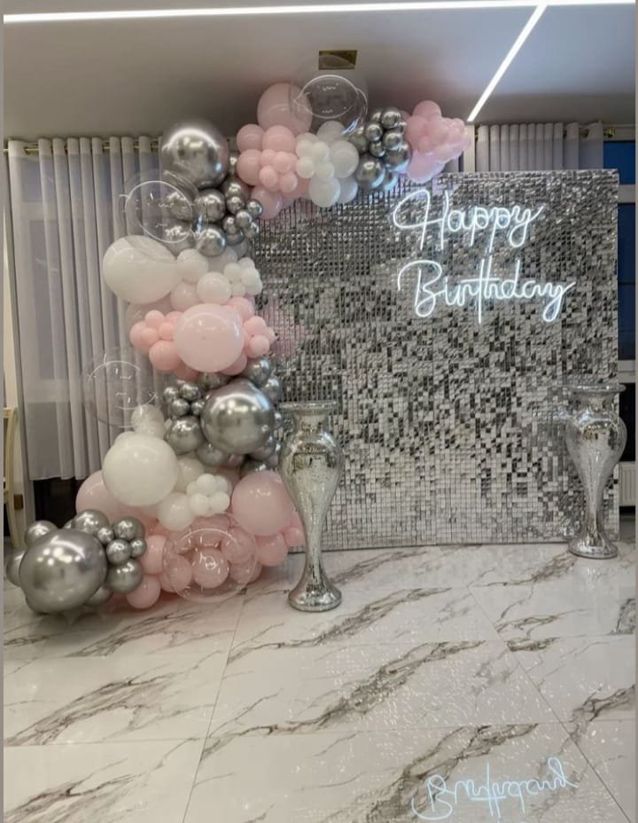 Royal Birthday Neon Glow Balloon Ring / Hoop (Design #34) - Birthday Decorations in Gurugram