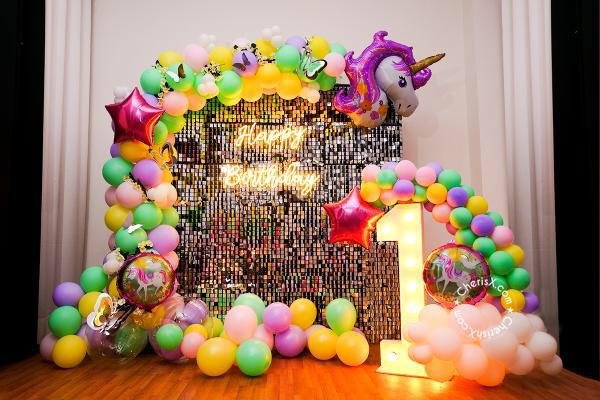 Royal Birthday Chrome Balloon Ring / Hoop (Design #38) - Birthday Decorations in Gurugram
