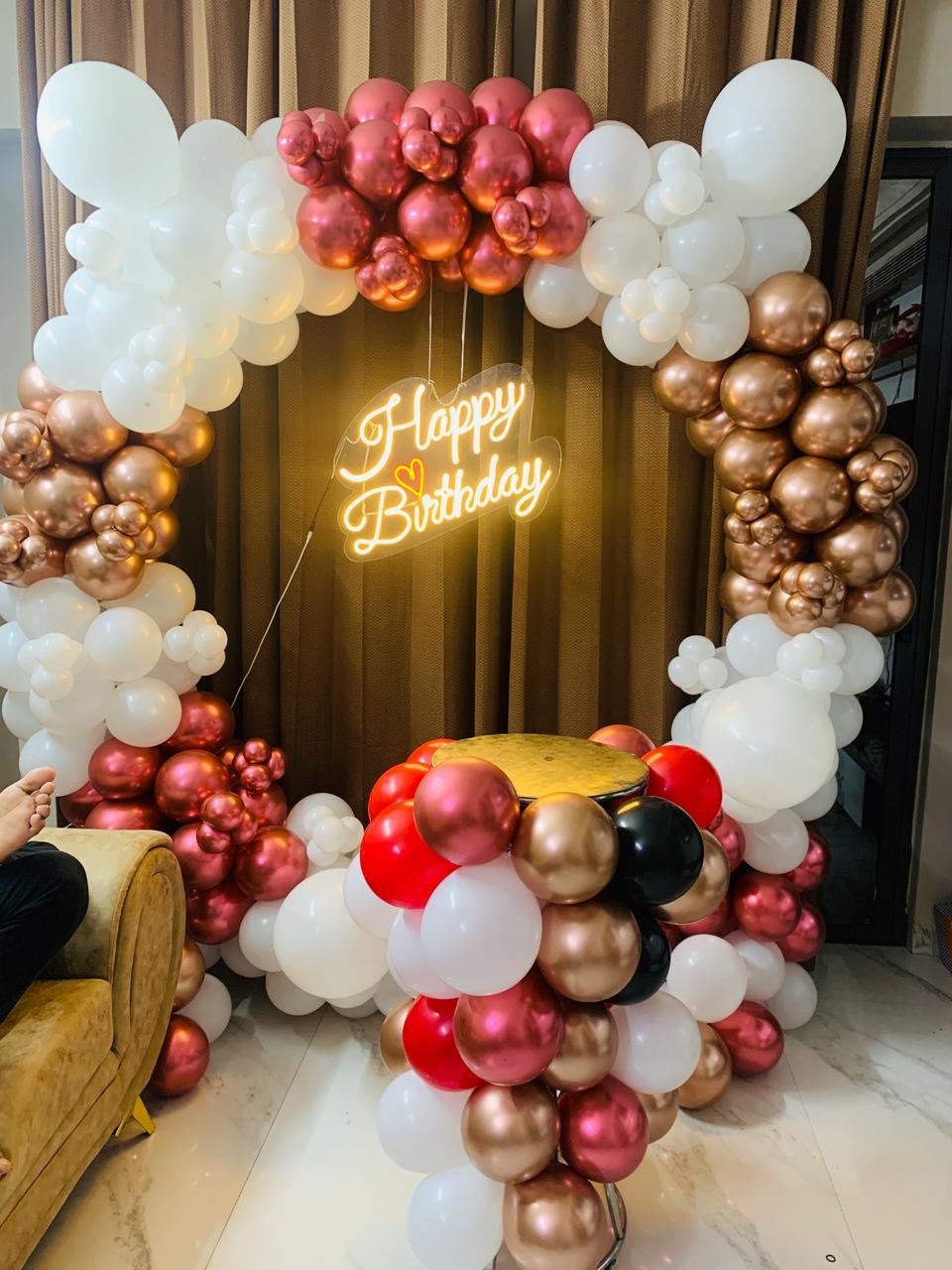 Royal Birthday Pastel Elegance Room Decoration (Design #40) - Birthday Decorations in Gurugram