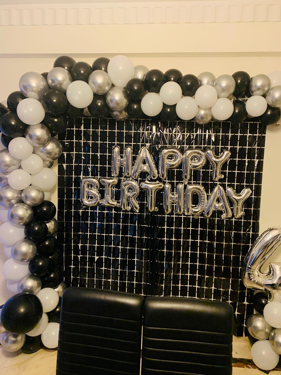 Royal Birthday Rose Gold Balloon Ring / Hoop (Design #42) - Birthday Decorations in Gurugram