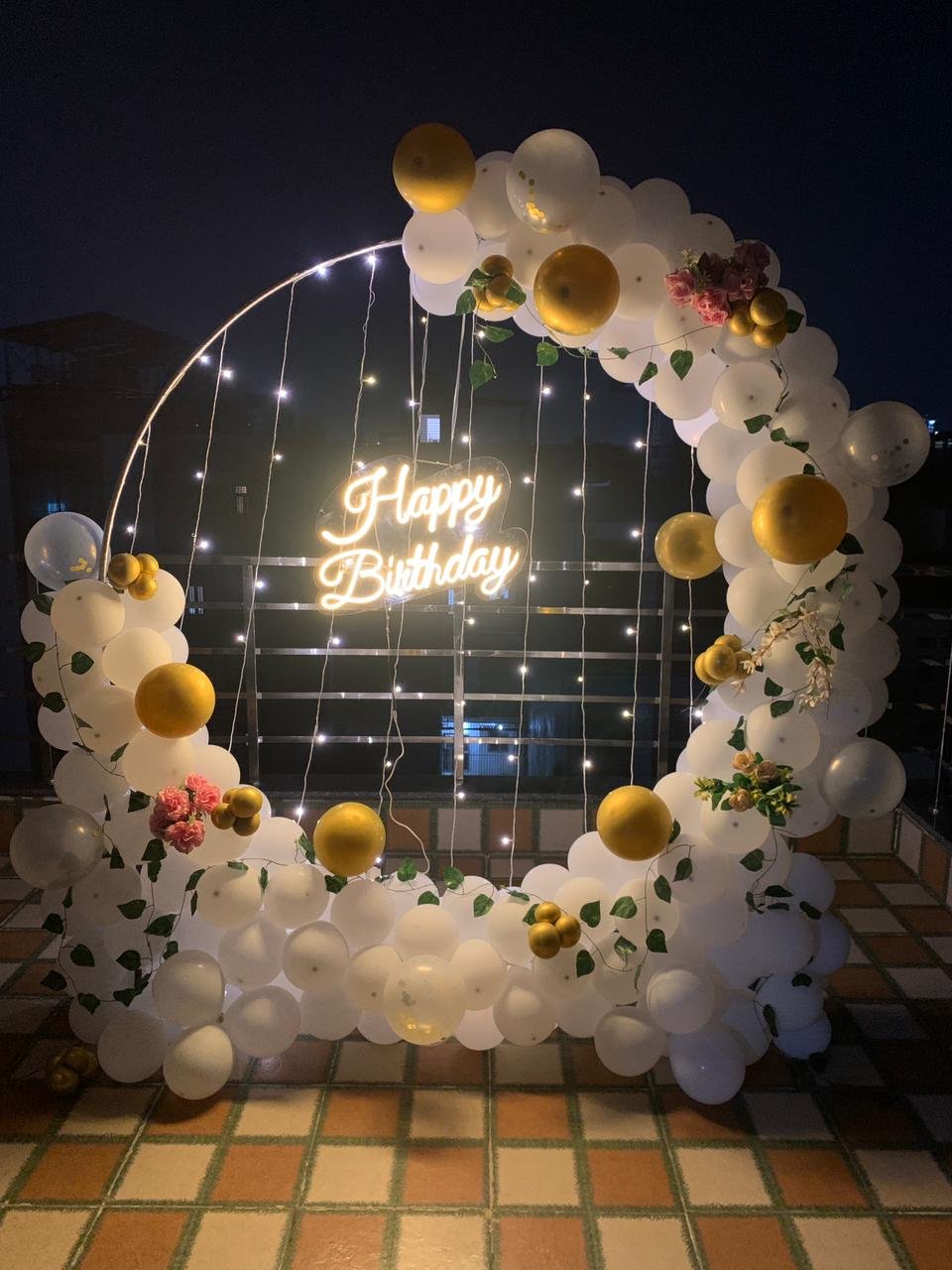 Royal Birthday Neon Glow Room Decoration (Design #44) - Birthday Decorations in Gurugram