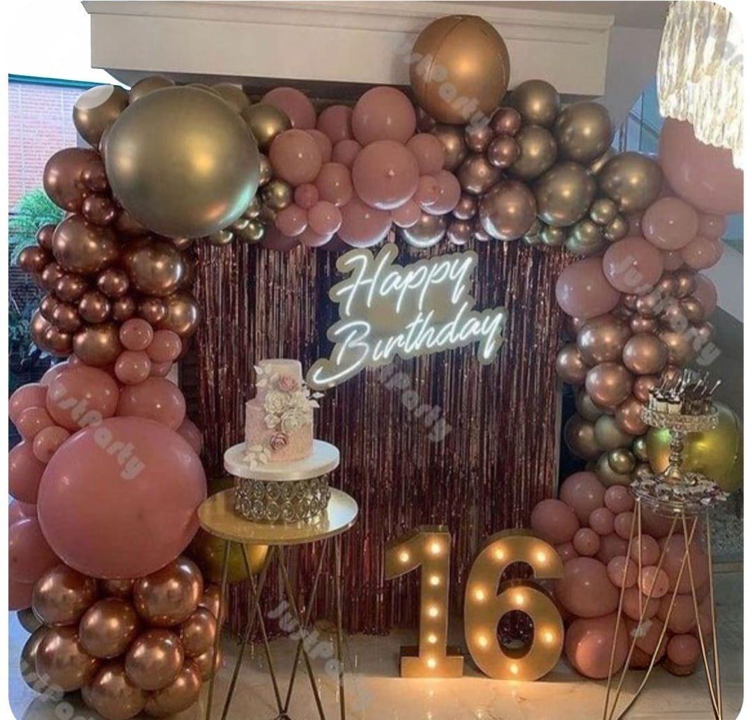 Royal Birthday Neon Glow Balloon Ring / Hoop (Design #54) - Birthday Decorations in Gurugram