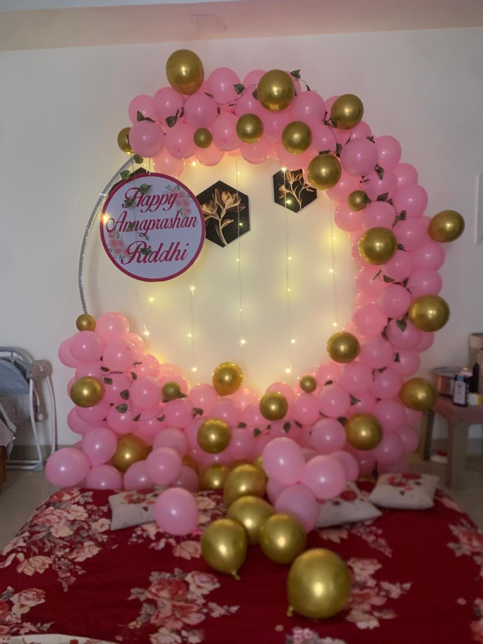 Royal Birthday Pastel Elegance Balloon Garland (Design #55) - Birthday Decorations in Gurugram