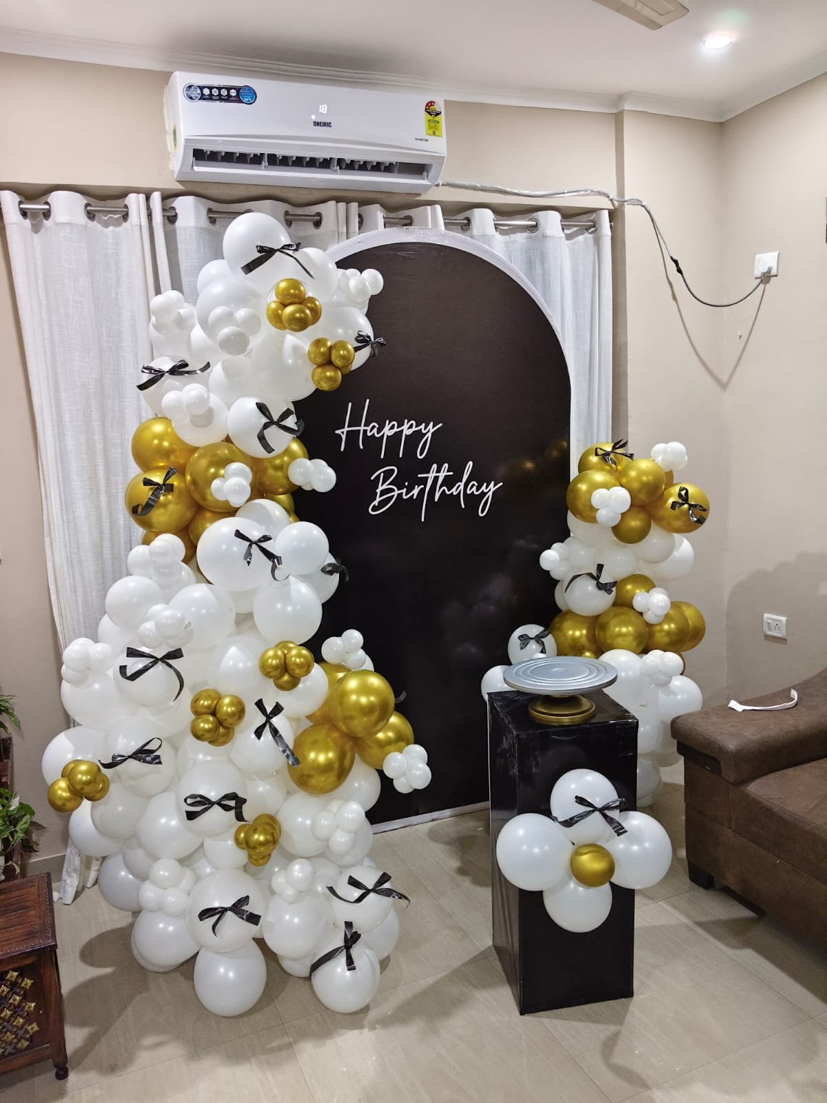 Royal Birthday Pastel Elegance Balloon Backdrop (Design #65) - Birthday Decorations in Gurugram