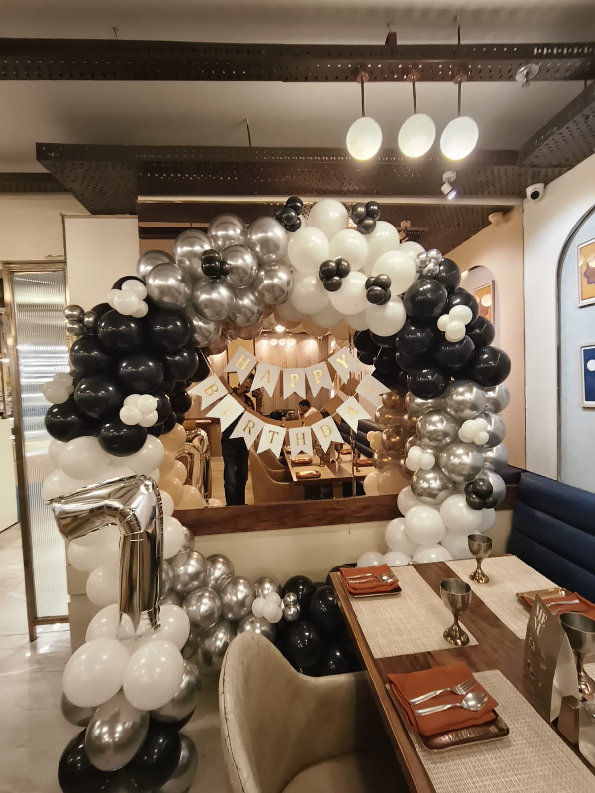 Royal Birthday Chrome Balloon Backdrop (Design #73) - Birthday Decorations in Gurugram