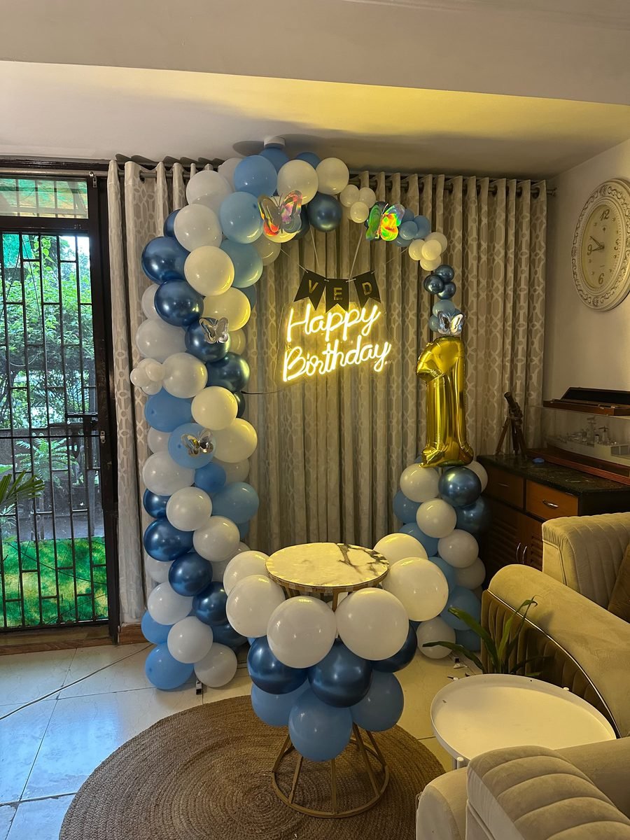 Royal Birthday Pastel Elegance Room Decoration (Design #80) - Birthday Decorations in Gurugram