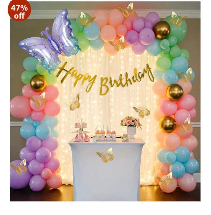 Kids Fun Birthday Princess Castle Balloon Arch (Design #30) - Birthday Decorations in Gurugram