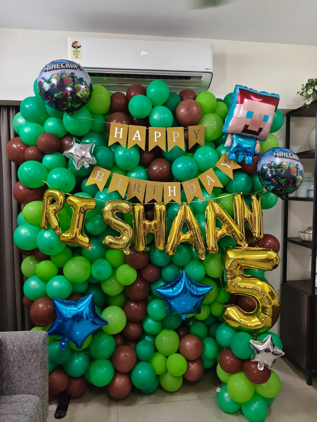 Kids Fun Birthday Jungle Safari Balloon Wall (Design #48) - Birthday Decorations in Gurugram