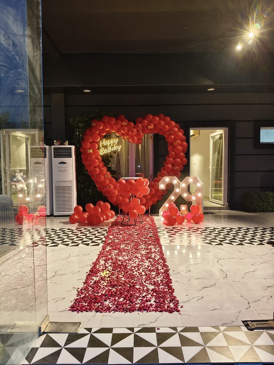Intimate Romantic Room Rose Gold Canopy Setup (Design #26) - Love & Romantic in Gurugram