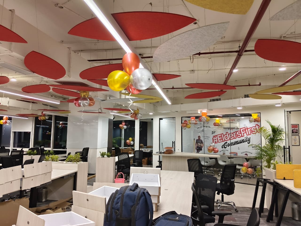 Corporate Milestone & Office Brand Color Themed Balloon Arch (Design #17) thumbnail 2