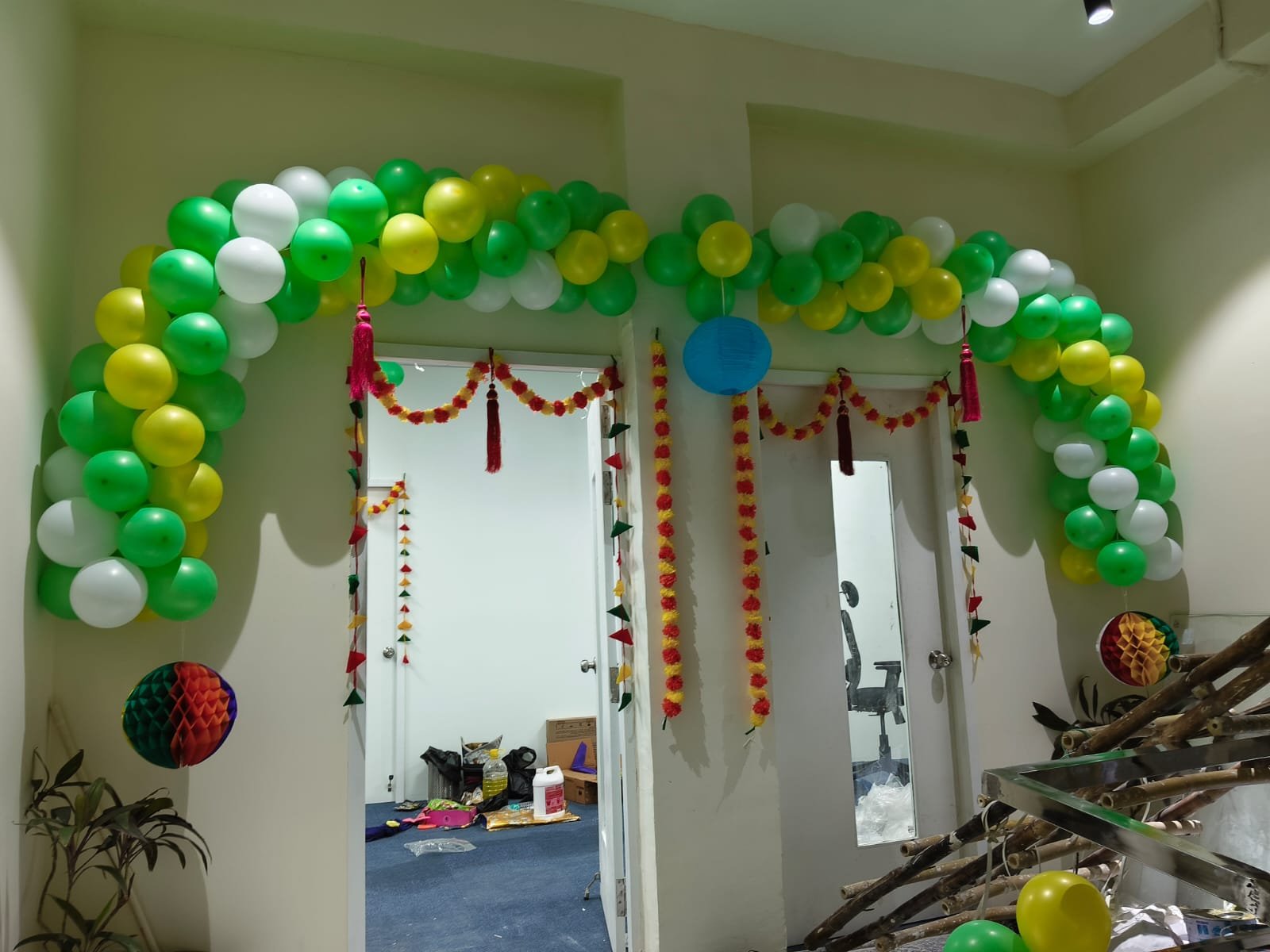 Corporate Milestone & Office Brand Color Themed Balloon Arch (Design #21) - Corporate & Business in Gurugram