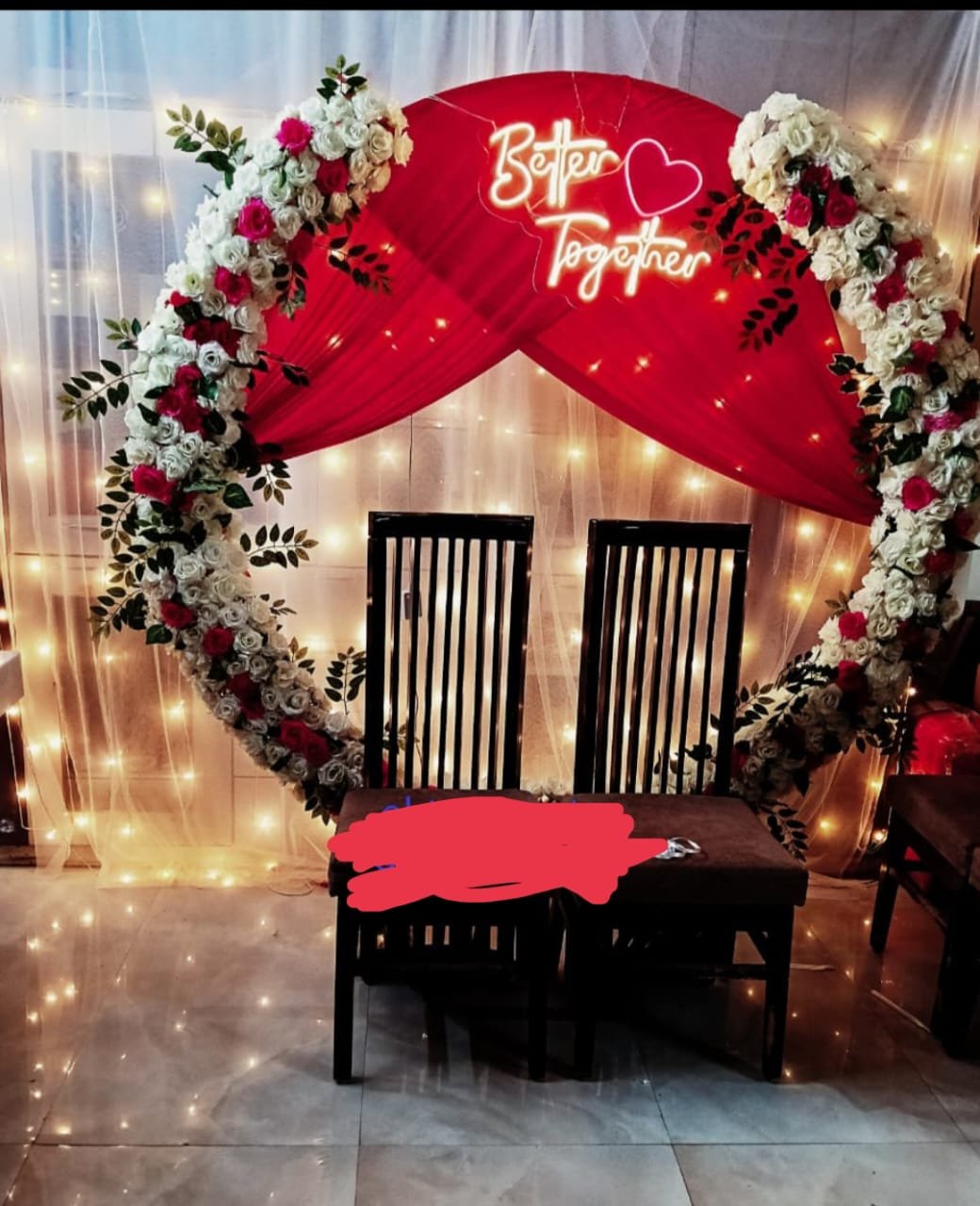 Elegant Roka & Engagement Modern Glam Neon Ring Stand (Design #20) - Wedding & Pre-Wedding in Gurugram