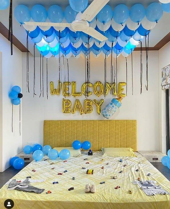 Welcome Baby Joy Pastel Pink Cradle Decoration (Design #10) - Baby & Family in Gurugram