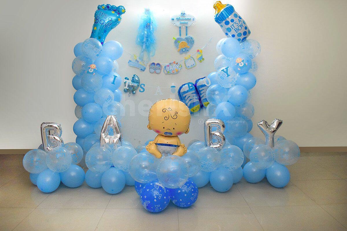 Welcome Baby Joy Pastel Blue Balloon Arch (Design #13) - Baby & Family in Gurugram