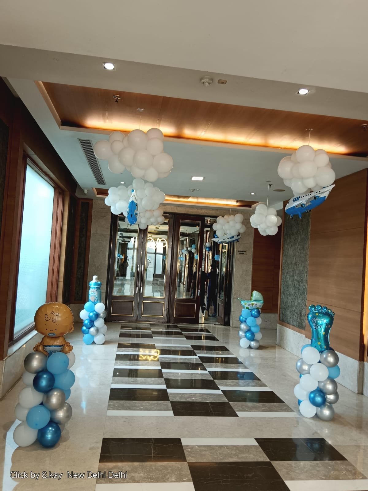 Welcome Baby Joy Pastel Blue Balloon Arch (Design #69) - Baby & Family in Gurugram
