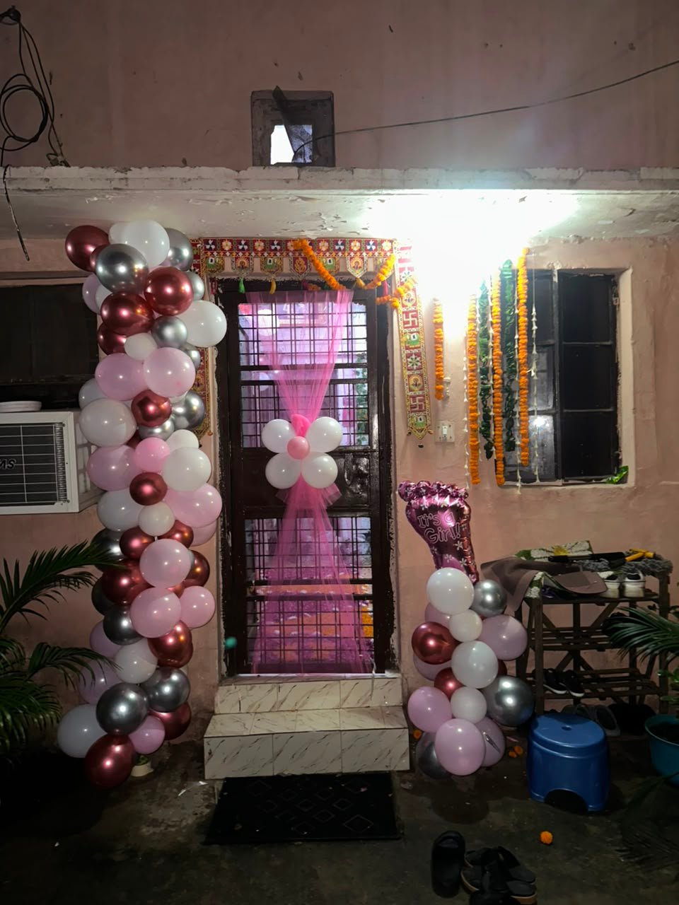 Welcome Baby Joy Pastel Blue Balloon Arch (Design #77) - Baby & Family in Gurugram